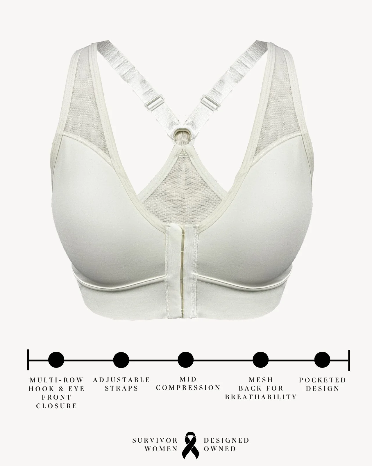 Bianca Pocketed Front Closure Sports Bra - Image 108