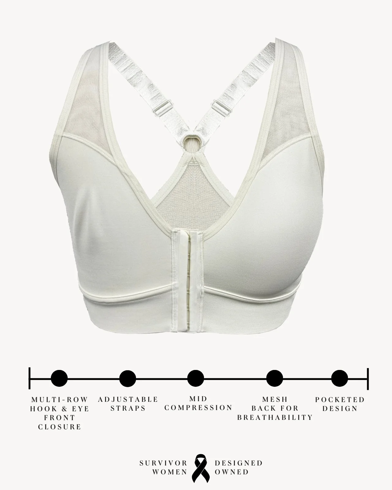 Bianca Pocketed Front Closure Sports Bra - Image 24