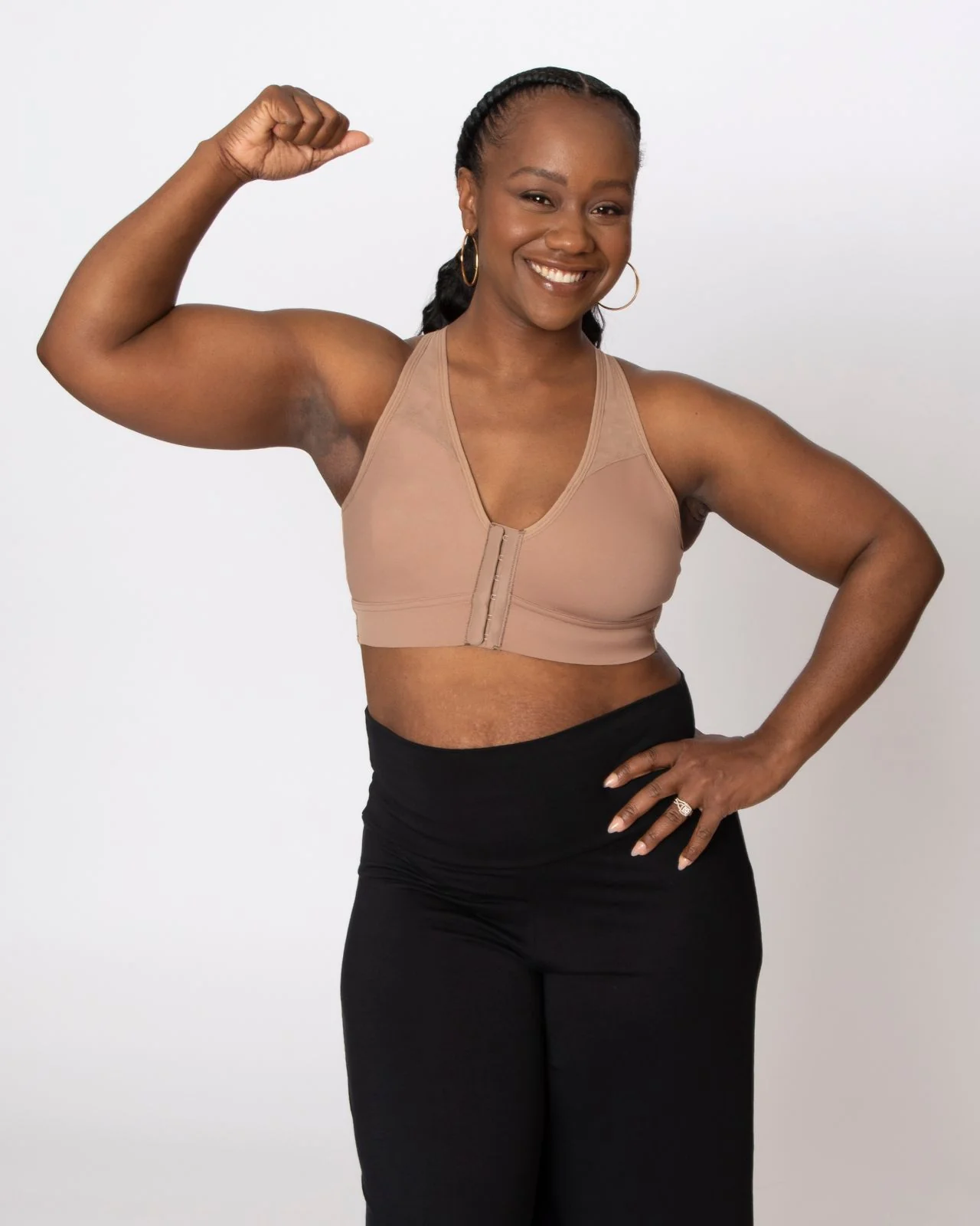 Bianca Pocketed Front Closure Sports Bra - Image 54