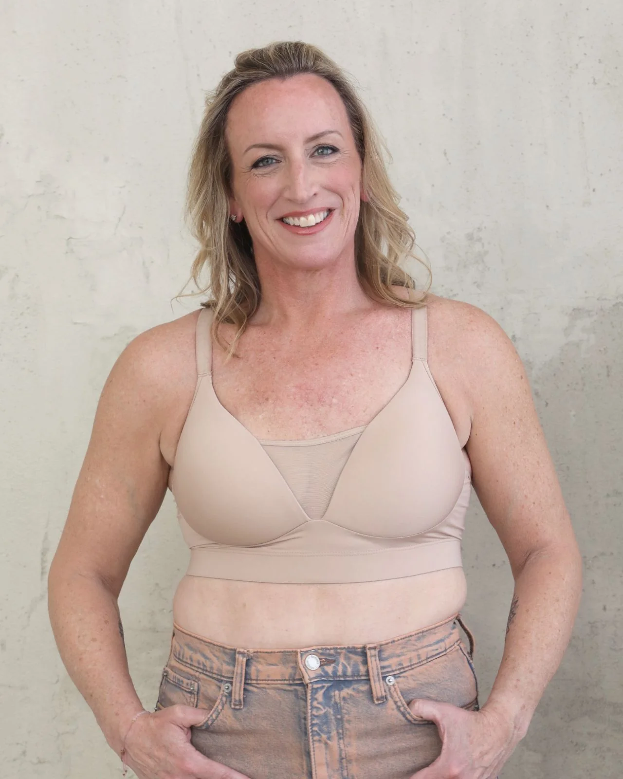 Brenda Pocketed Molded Cup Mesh Bra - Image 35