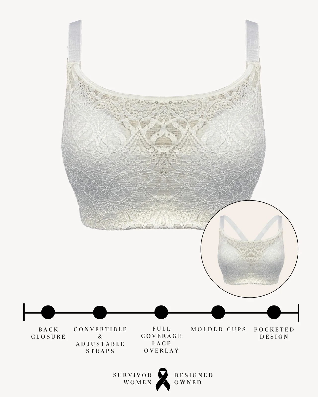 Carrie Pocketed Lace Molded Cup Bra - Image 70