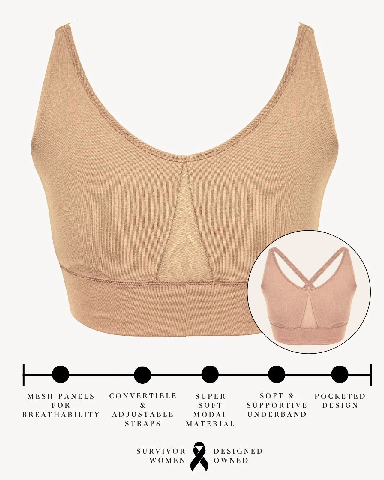 Leslie Leisure Pocketed Bra - Image 102