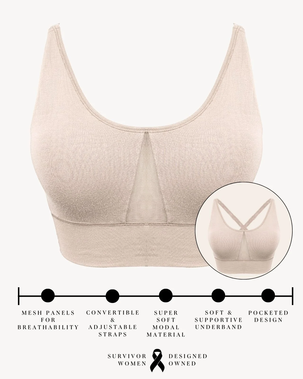 Leslie Leisure Pocketed Bra - Image 125