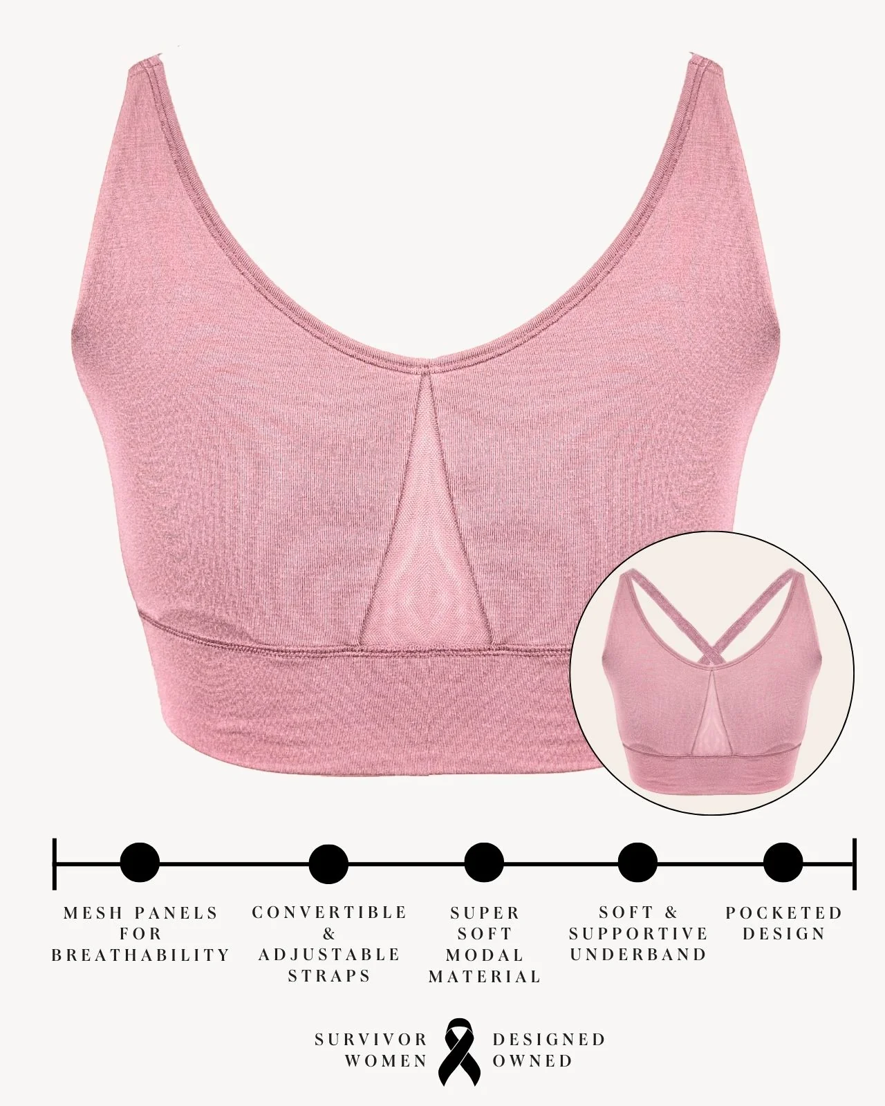 Leslie Leisure Pocketed Bra - Image 8