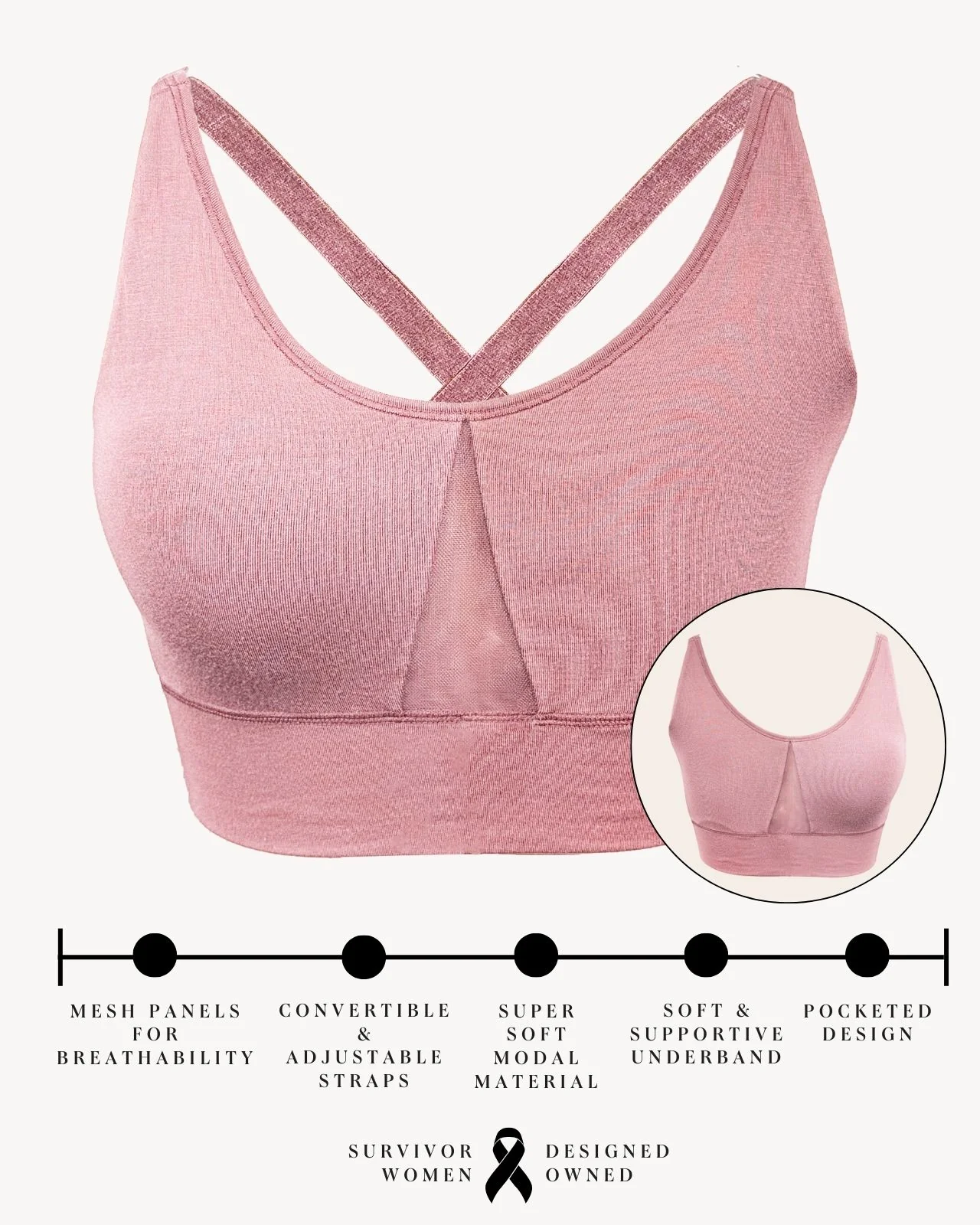 Leslie Leisure Pocketed Bra - Image 93